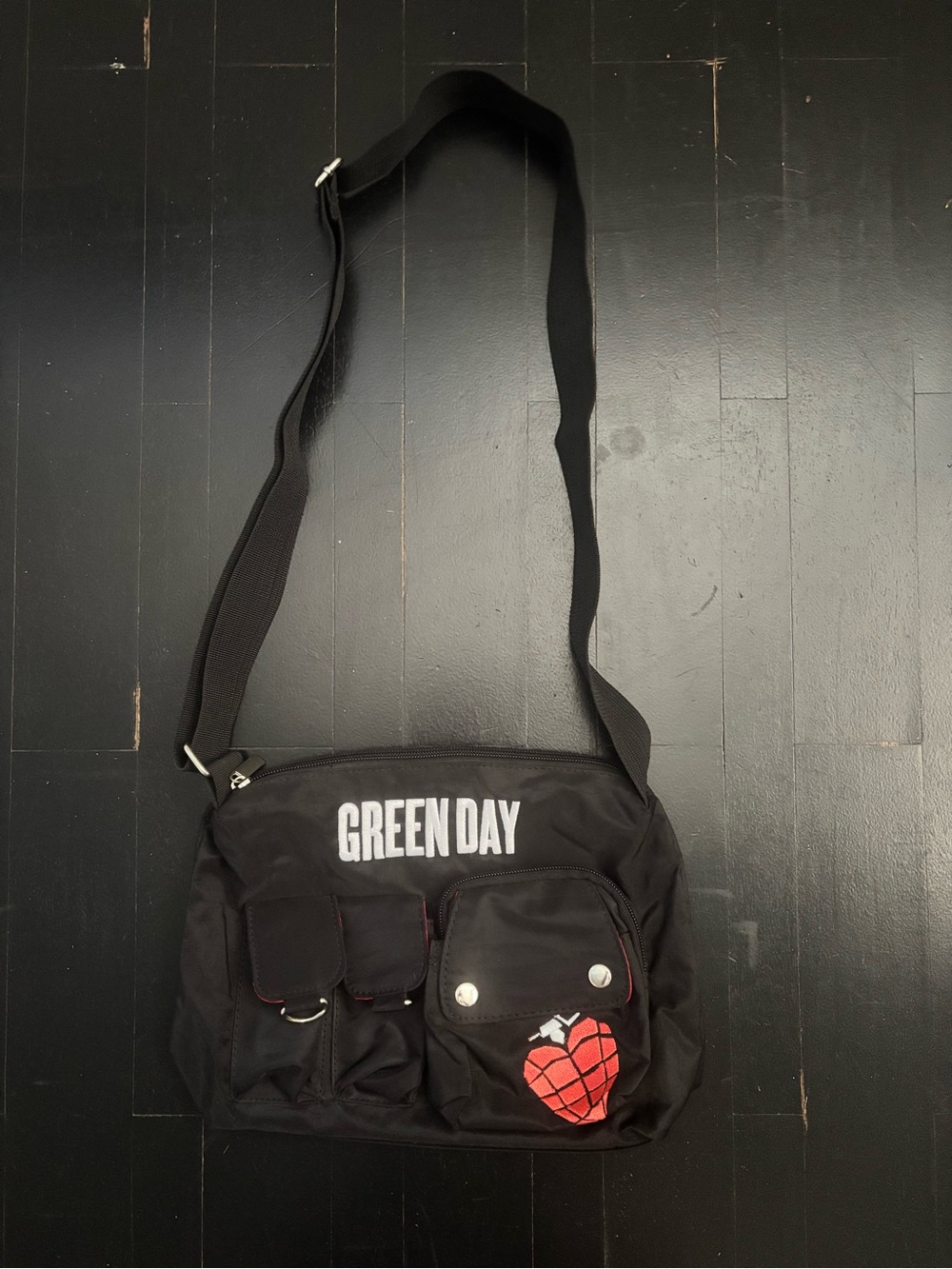 Vintage 2004 GREEN DAY American Idiot Era Messenger Bag Punk Rock Band Y2K